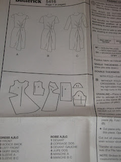 Butterick 5416 Knit Knot Front Dress www.sewplus.blogspot.com