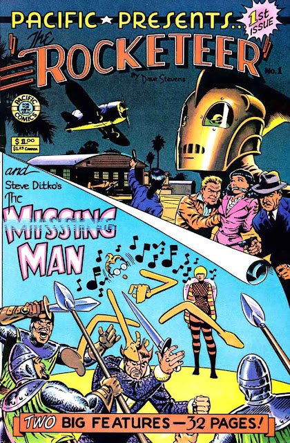 Pacific Presents v1 #1, 1982 comic book cover - 1st Missing Man by Steve Ditko Pacific Presents v1 #1, 1982 comic book cover - 1st Missing Man by Steve Ditko