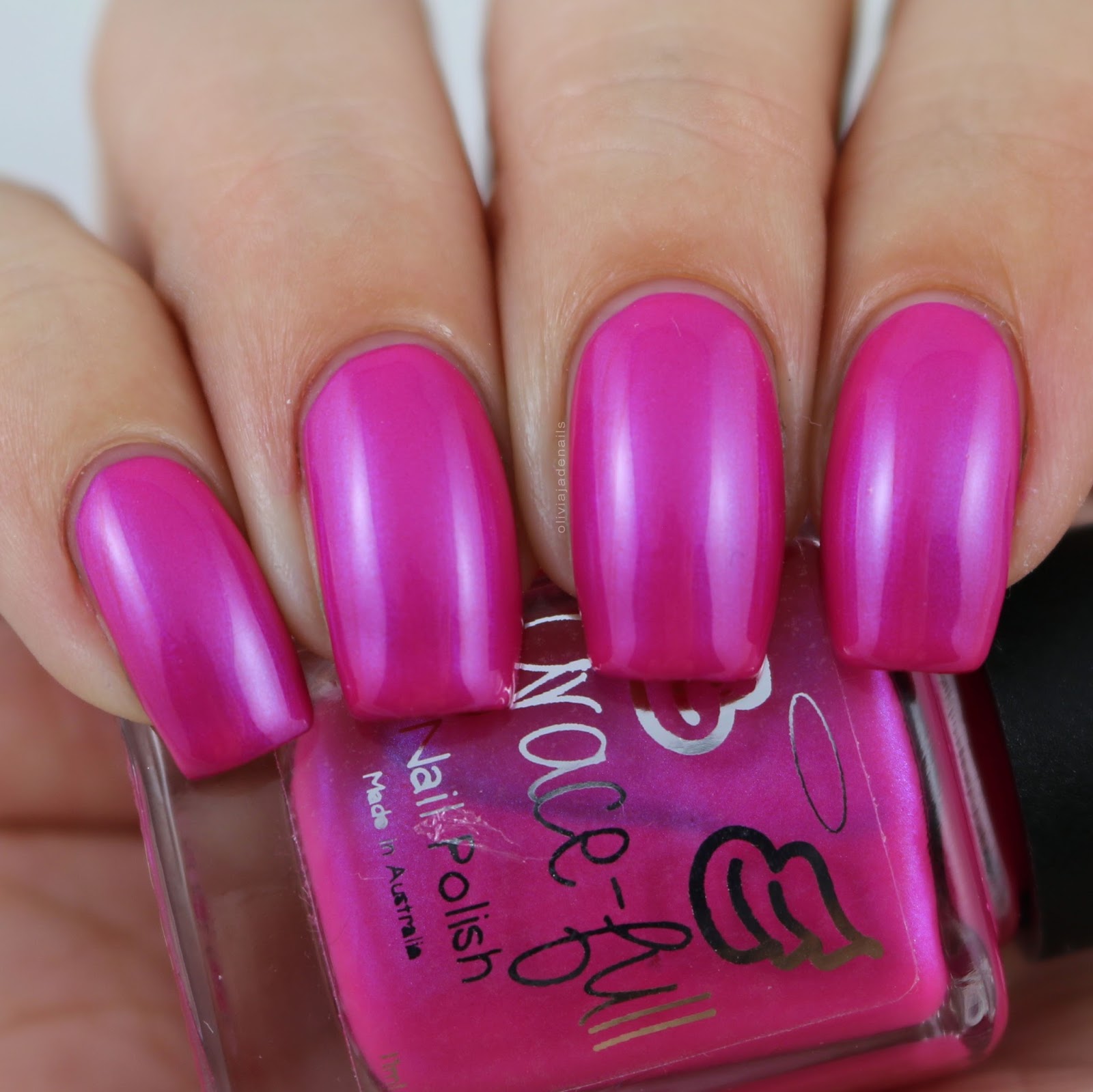Grace-full Nail Polish Opals Are Blue swatched by Olivia Jade Nails