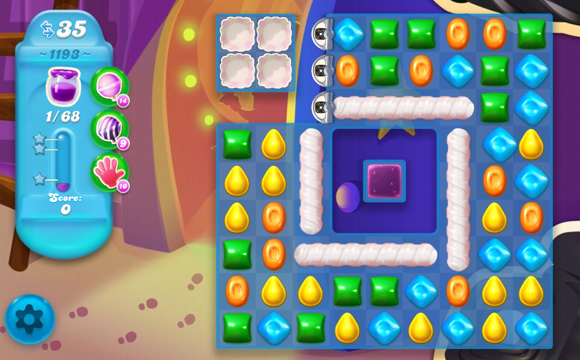 Candy Crush Soda Saga level 1193 Candy Crush Soda Saga level 1193