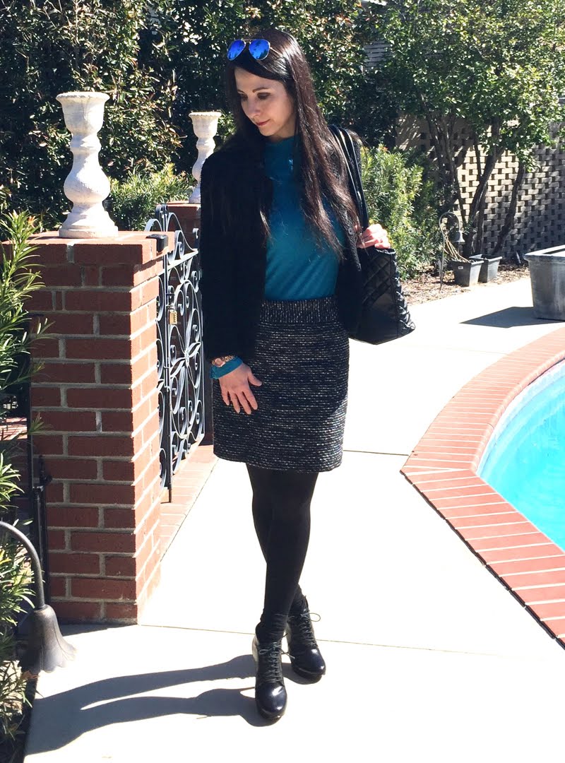 Winter blues outfit Winter blues outfit - whole body.