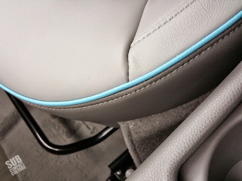 Blue seat piping