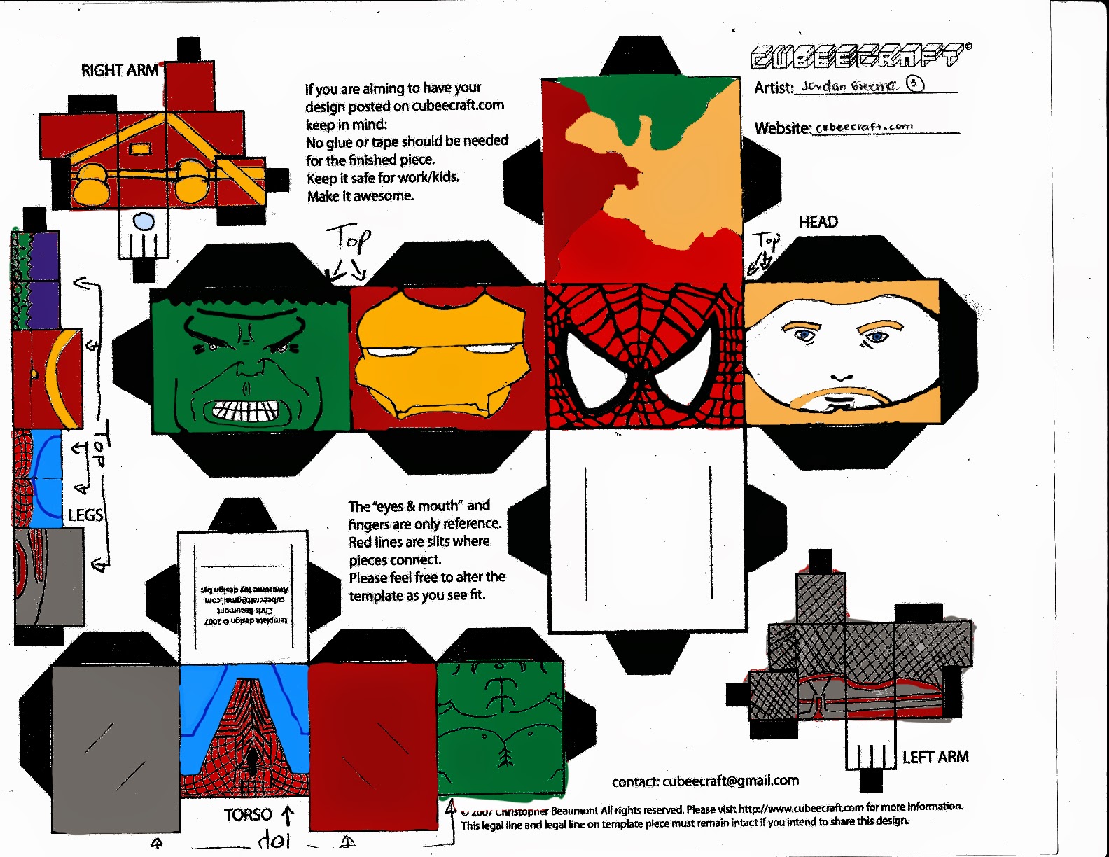 Marvel En Cubeecraft Paper Toys Superhero Printables Diy Paper Toys
