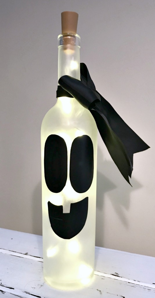 Wine Bottle lighted Ghost Light