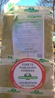 Protestations des forestiers de l'ONF en forêt de Fontainebleau Protestations des forestiers de l'ONF en forêt de Fontainebleau