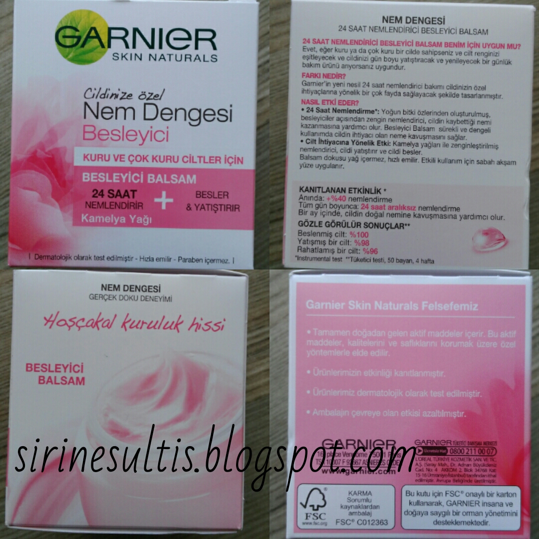 Garnier Nem Dengesi krem inceleme Garnier Nem Dengesi krem inceleme