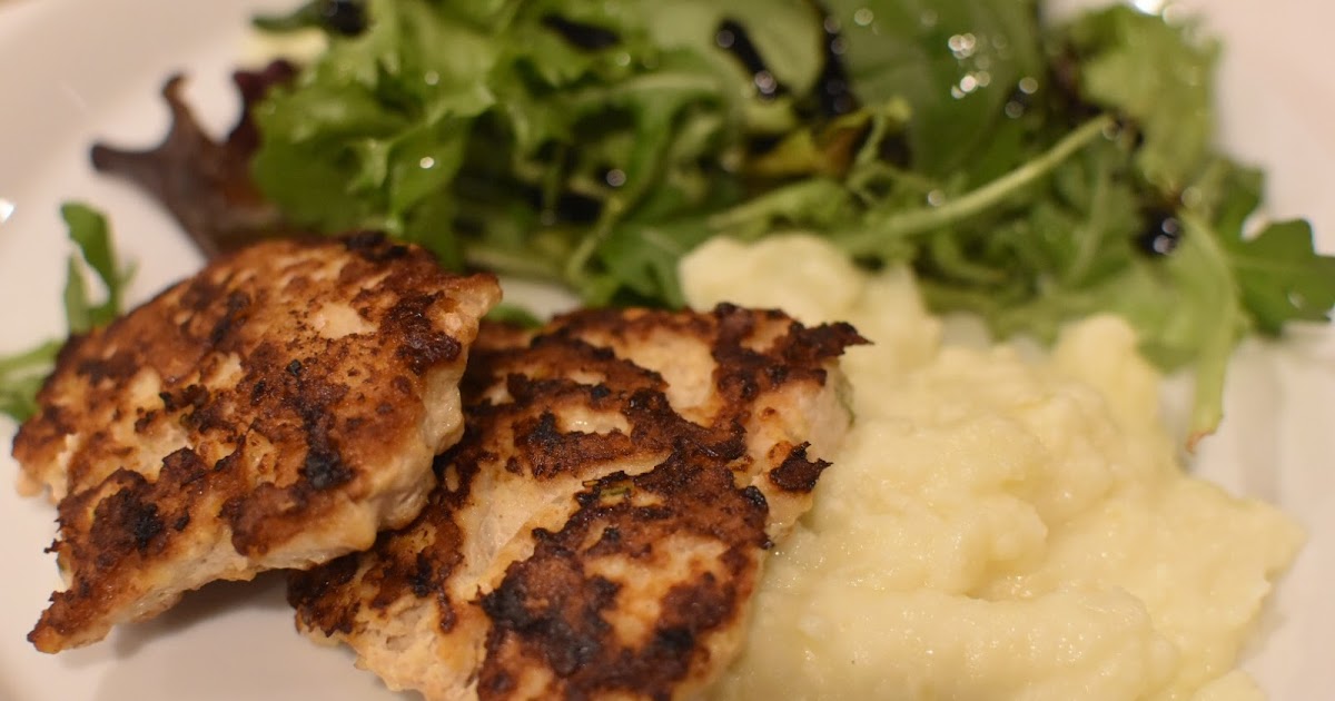 Rosemary Lemon Chicken Patties & Parmesan Cauliflower Mash / WHAT JEN DOES