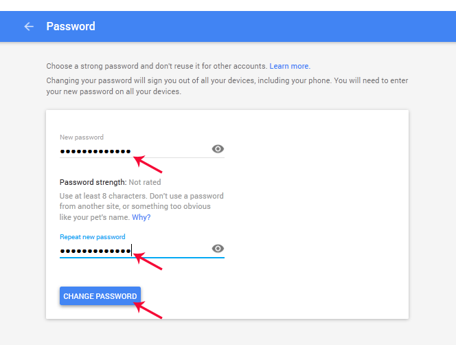 Как узнать пароль от своего аккаунта google