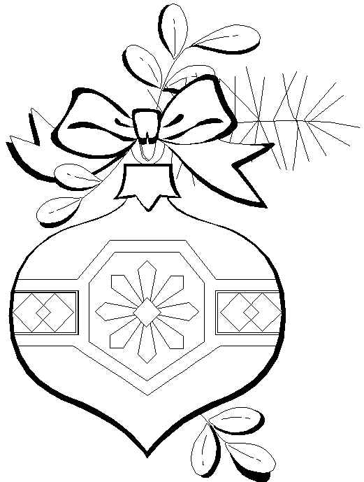 christmas tree ornaments coloring pages - photo #13