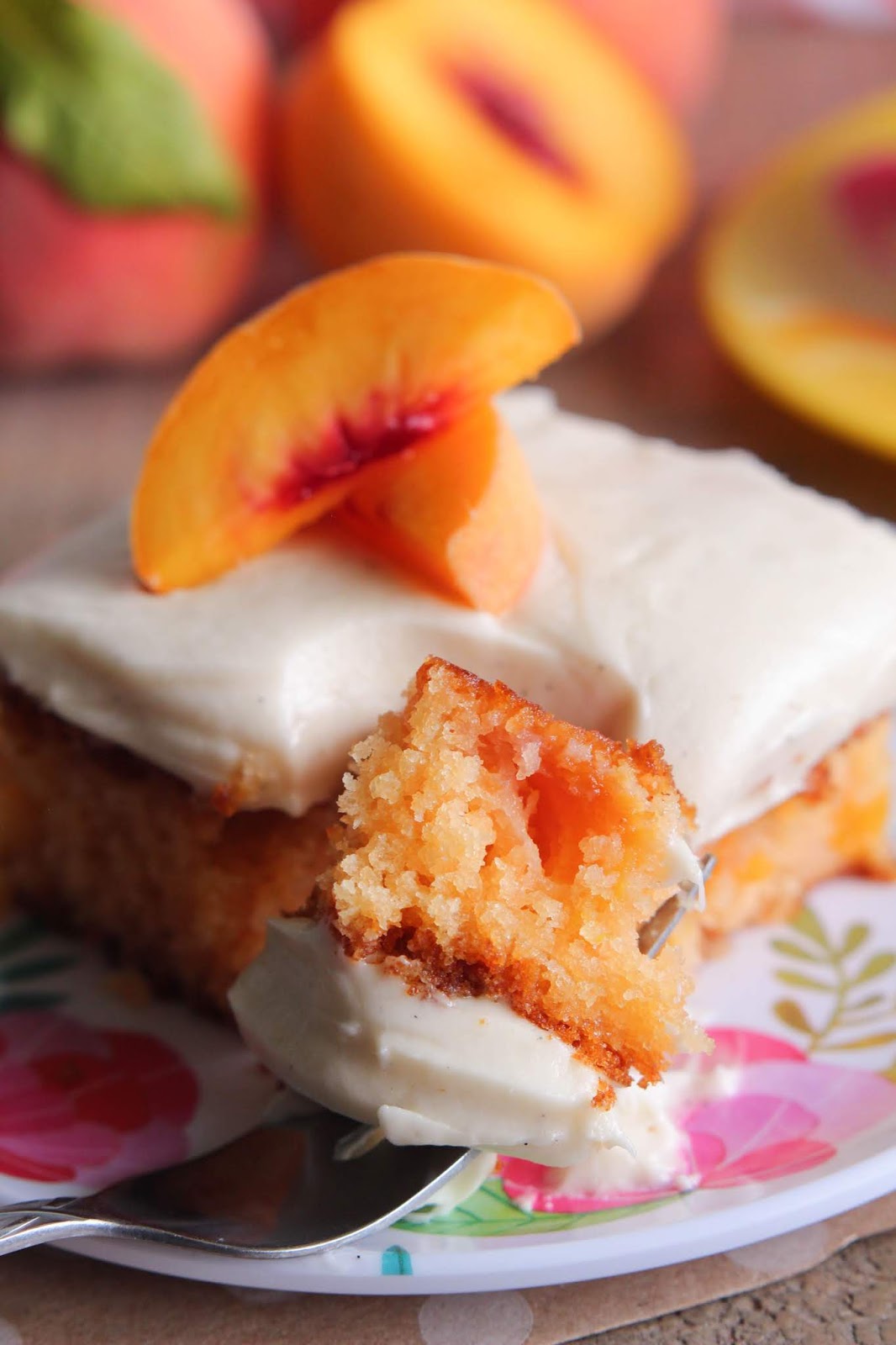 Peach Cake with Cream Cheese Frosting Eat Cake For Dinner Bloglovin’