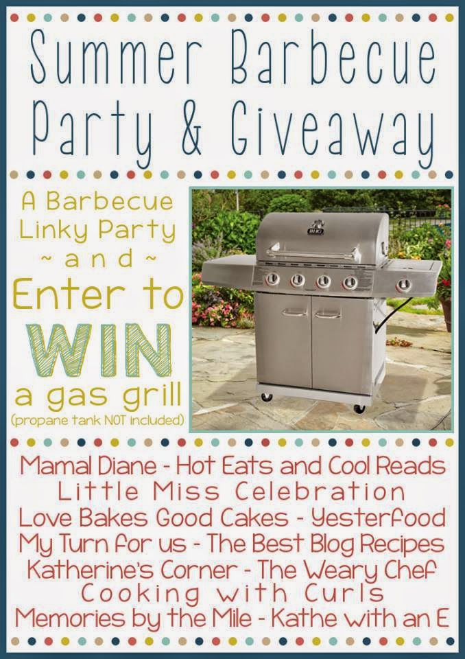 Come enter to WIN a beautiful new BBQ Grill and then link up with our BBQ party! http://yesterfood.blogspot.com/2014/06/summer-bbq-party-and-grill-giveaway.html