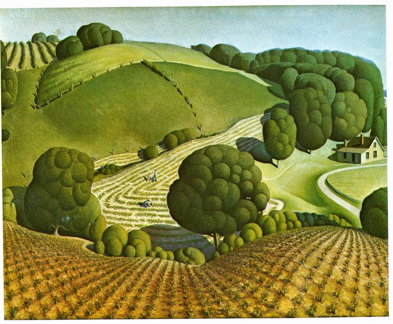 Smocks & Splatter Grant Wood + Paper Mache Sculpture + Mondrian Relief