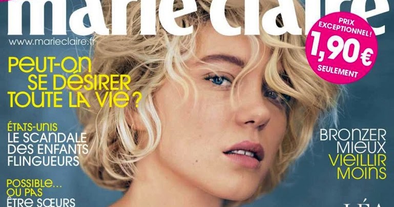 Naked L A Seydoux Covers Marie Claire Magazine July Magazine