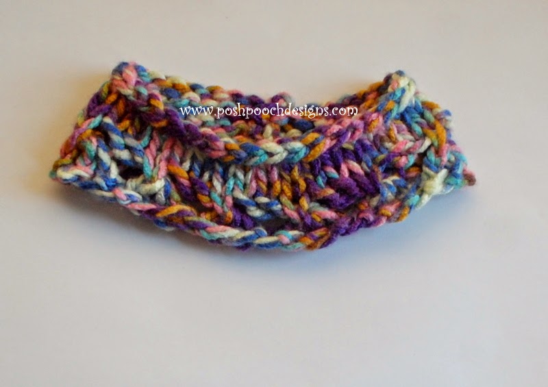 Posh Pooch Designs Chunky Knit Dog Collar Free Knitting Pattern
