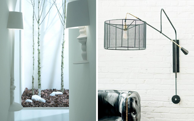 Marzua: Iluminación con apliques de pared