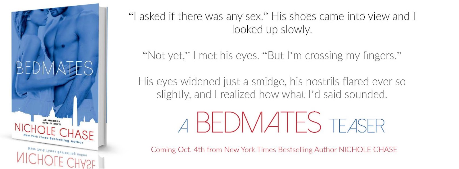 Julalicious Book Paradise Excerpt Reveal Bedmates By Nichole Chase American Royalty 1