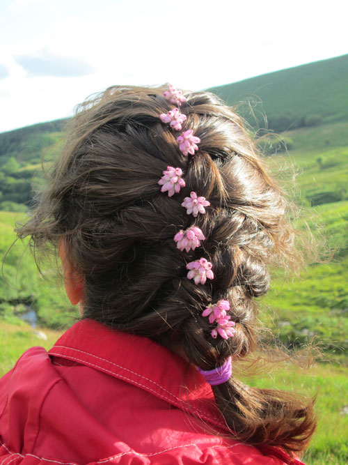 braid with flowers