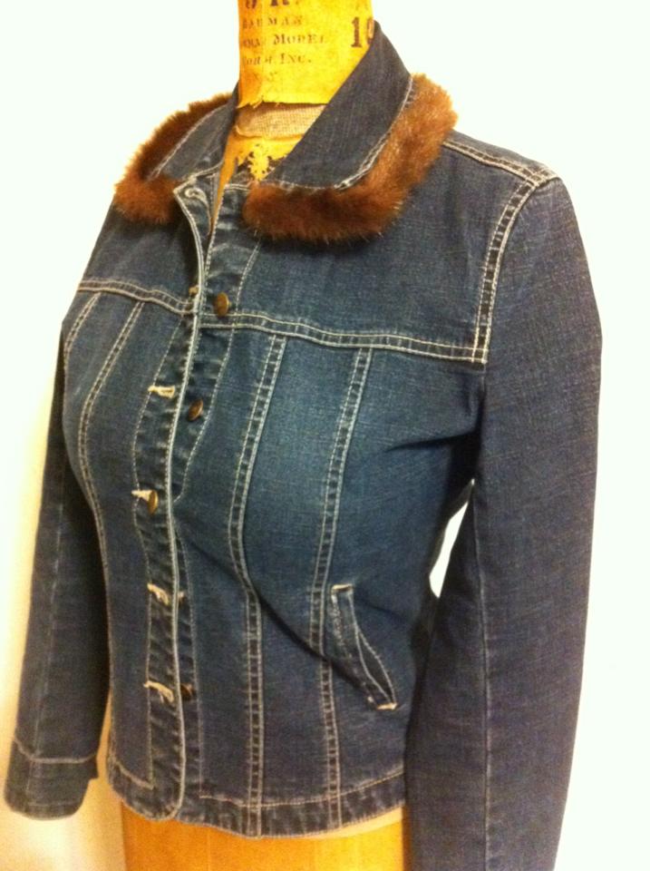 Refashion Coop A Fur Trimmed Denim Jacket