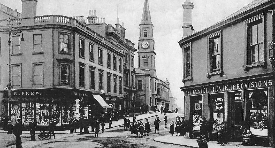Tour Scotland Old Photograph Bank Street Airdrie Scotland