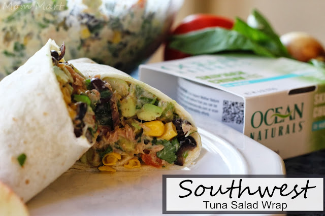 Southwest Tuna Salad Wrap #OceanNaturals #shop #Recipe 