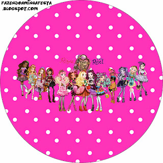 Ever After High Amarillo y Rosa: Etiquetas para Candy Bar para Imprimir Gratis. Toppers o etiquetas de Ever After High Amarillo y Rosa para imprimir gratis.