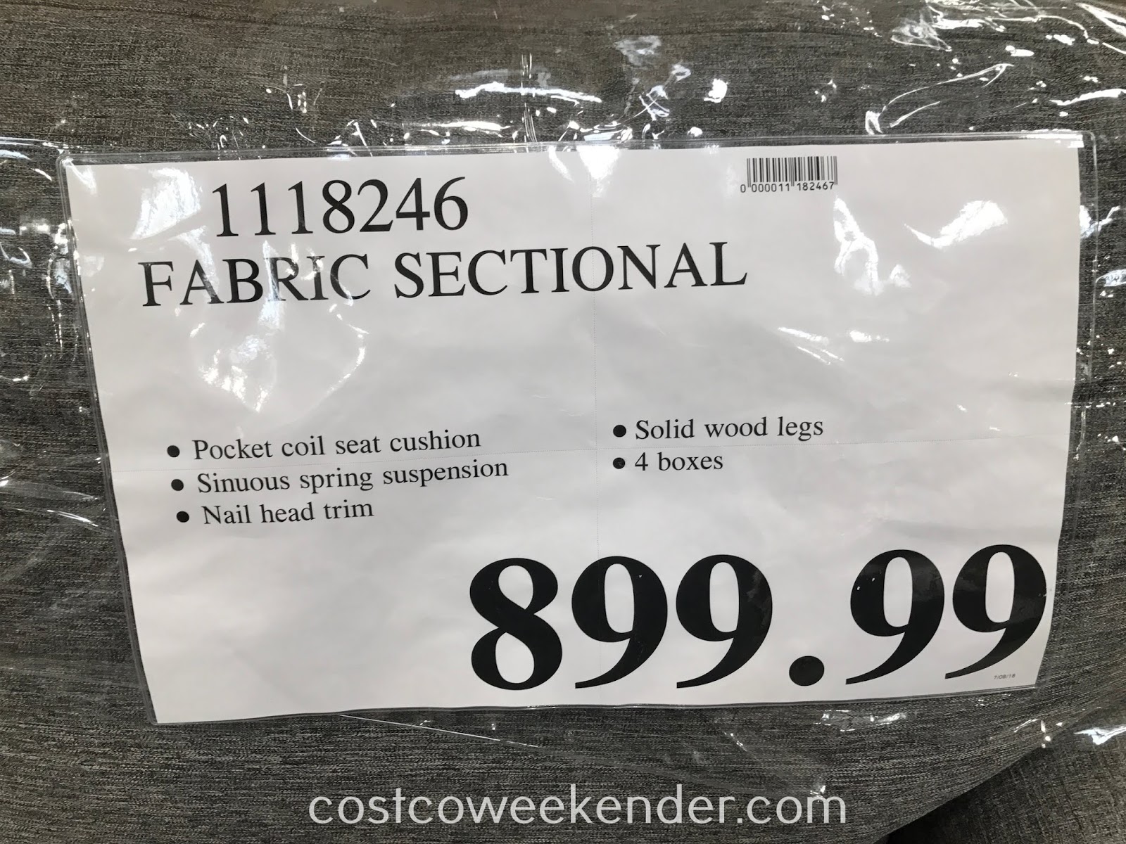 Fabric Sectional Costco Weekender
