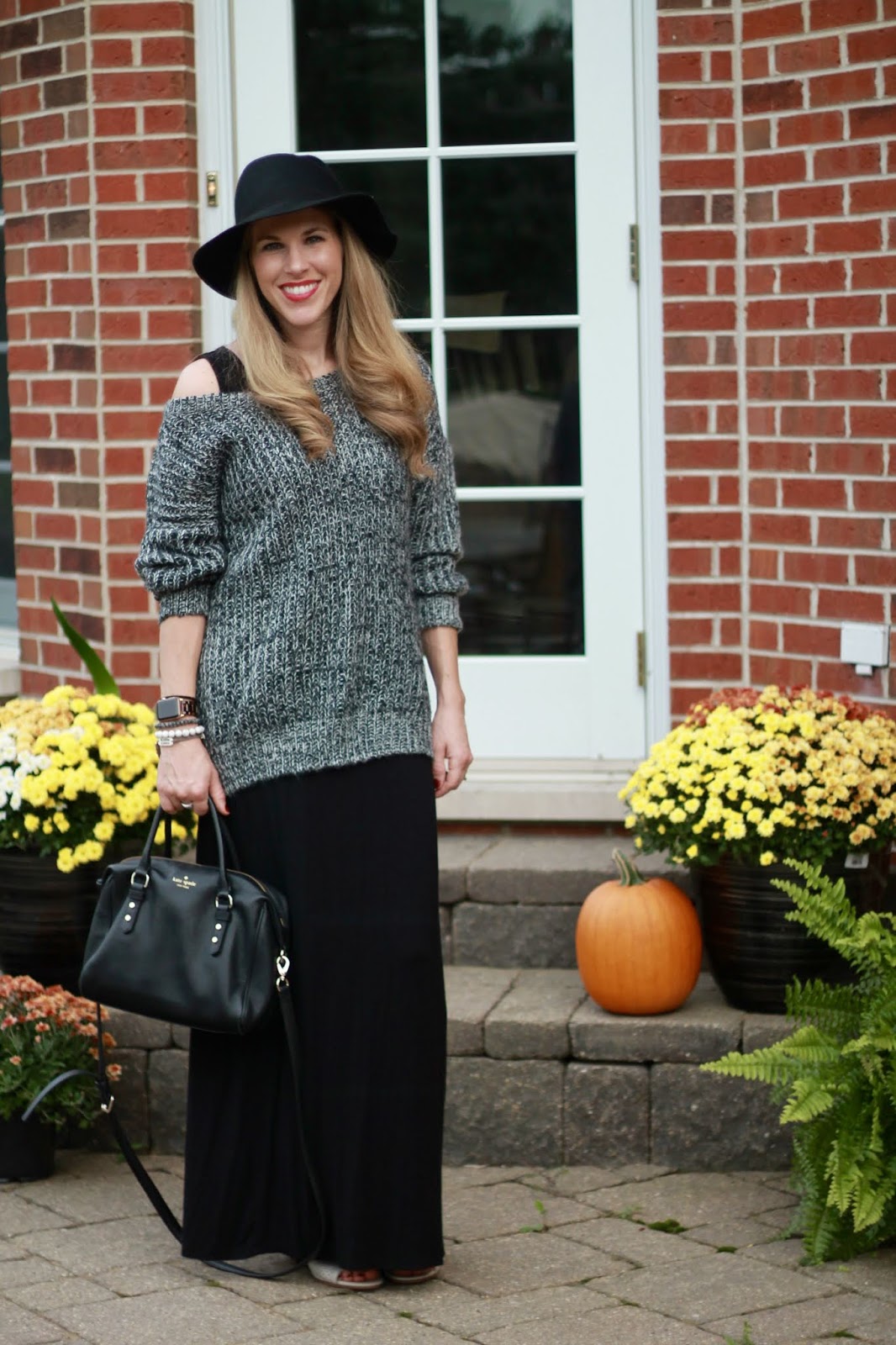 maxi dress with sweater