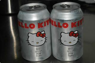 Hello Kitty soda cans