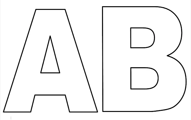 Moldes de letras A e B