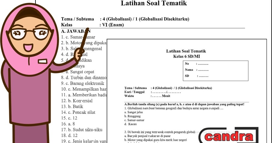 Soal Tematik Kelas 6 Tema 4 Subtema 1 Dan Kunci Jawaban - Teori Dan Soal