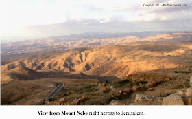 View from Mount Nebo right across to Jerusalem