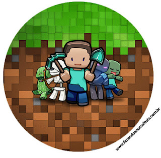Toppers o Etiquetas de Minecraft para imprimir gratis. Toppers o Etiquetas de Minecraft para imprimir gratis.