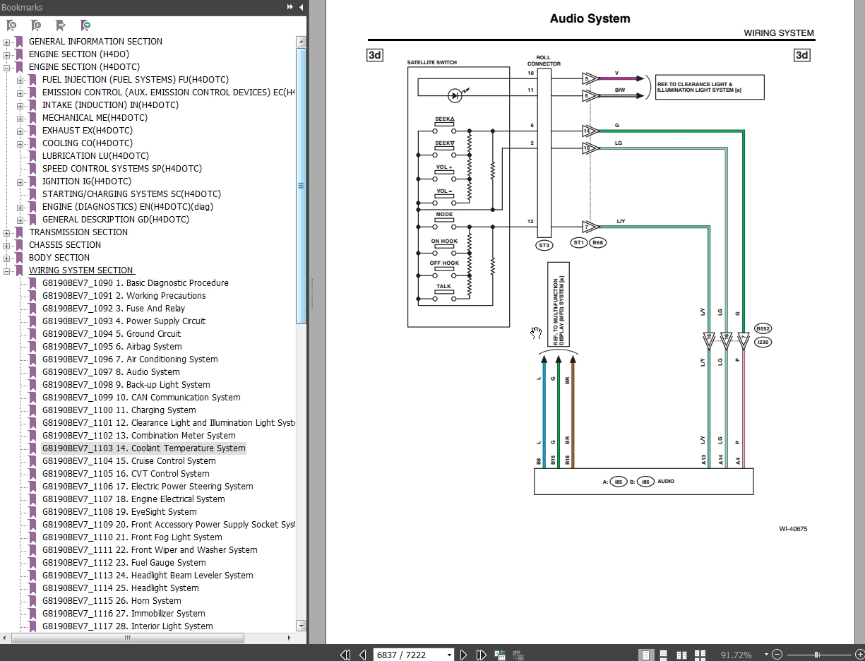 subaru forester sf wiring diagram