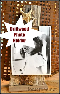driftwood with photo