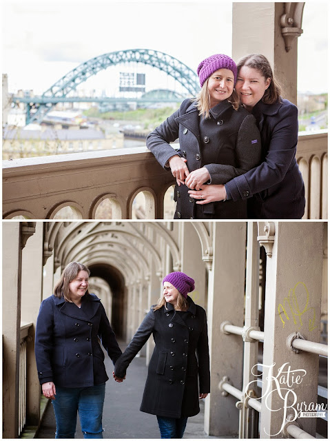 cherry blossom, newcastle city centre, same sex couple, gay wedding, katie byram photography, two brides, gay engagement, 