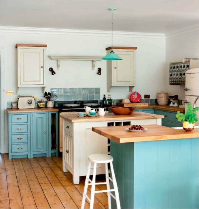 A Little Turquoise and Aqua Kitchen Inspiration - Addicted 2 Decorating®