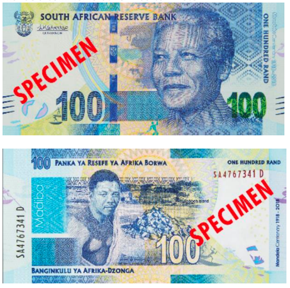 New Mandela bank notes look like R10, R20, R50, R100, R200 and R5 coin,
