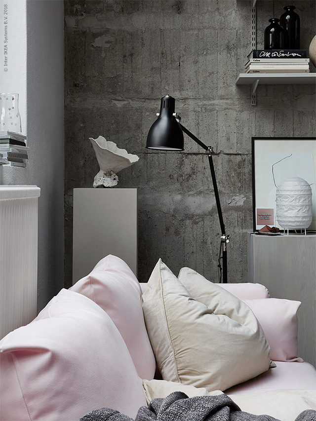 Ikea Living Rooms | Soft Minimalism and a Pink Sofa