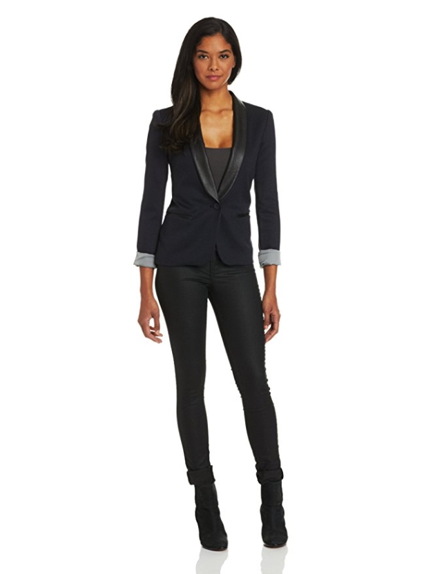 Women's black tuxedo