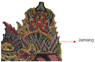 Mahkota (makutha) dengan jamang bersusun tiga
