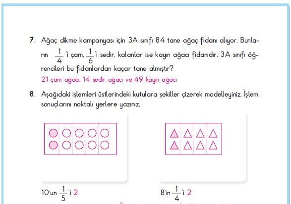 3. Sınıf Berkay Yayınları Matematik Çalışma Kitabı 110. Sayfa Cevapları 4. Çalışma Bir Çokluğun Belirtilen Kesri 3. Sınıf Berkay Yayınları Matematik Çalışma Kitabı 110. Sayfa Cevapları 4. Çalışma Bir Çokluğun Belirtilen Kesri