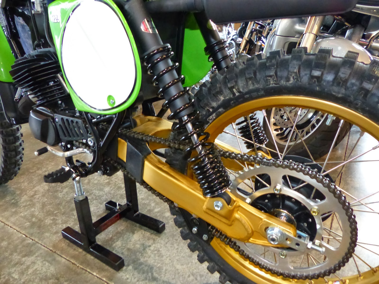 OldMotoDude: Immaculate 1978 Kawasaki KX125 on display at the 2015