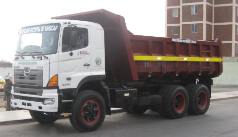 Hino Dump Truck-merah putih
