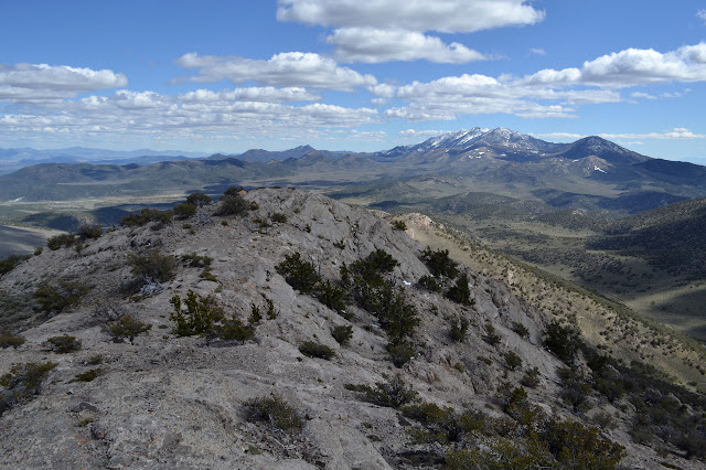 southerly along the ridge