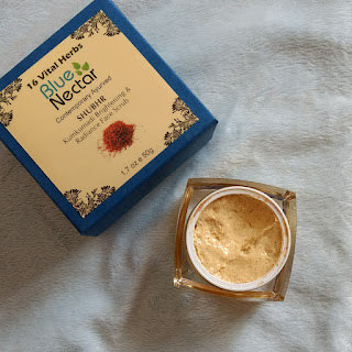 Blue Nectar Kumkumadi Brightening and Radiance Face Scrub Review Blue Nectar Kumkumadi Brightening and Radiance Face Scrub Review
