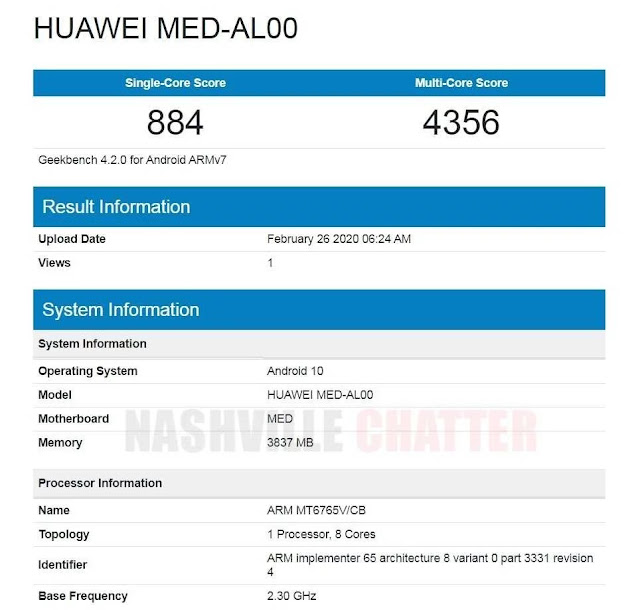 Geekbench'te Helio P35 ve 4 GB RAM ile Huawei MED-AL00 görünüyor Geekbench'te Helio P35 ve 4 GB RAM ile Huawei MED-AL00 görünüyor