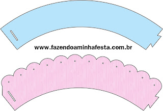 Rosado y Celeste: Wrappers y Toppers para Cupcakes para Imprimir Gratis. Rosado y Celeste: Wrappers y Toppers para Cupcakes para Imprimir Gratis.