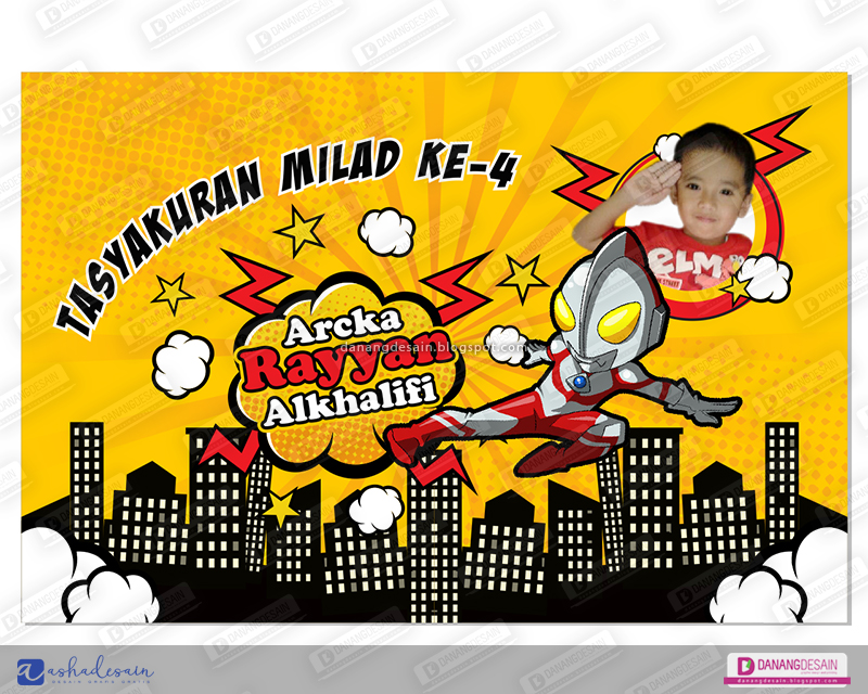 Contoh Desain Banner Tasyakuran Milad Ulang Tahun Contoh