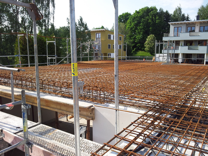 Bautagebuch - Familie Fiedler: Setzen der Bewehrung für Decke Erdgeschoss