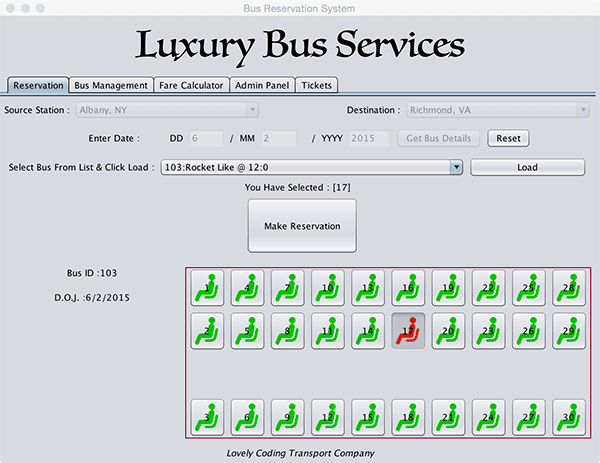 seat layout of particular bus with current booking status seat layout of particular bus with current booking status